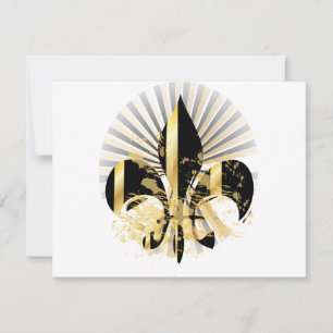 Fleur de Lis noir et or