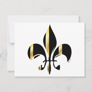 Fleur de lis noir et or