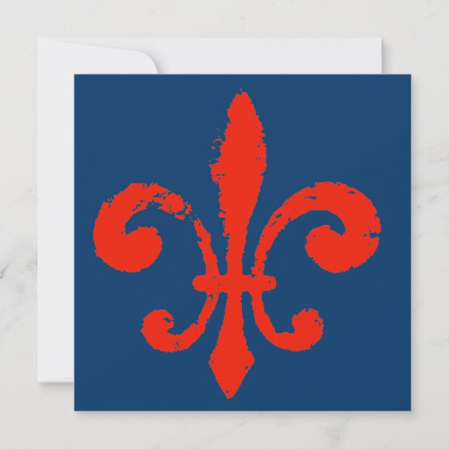 Fleur De Lis Rouge Démangé (Devant)