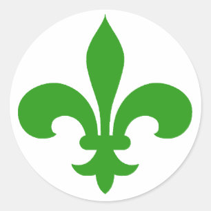 Fleur de Lis Stickers VERT