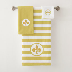 Fleur de Lis sur Golden & White