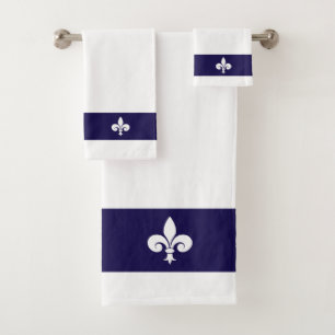 Fleur de Lis sur marine bleu & blanc
