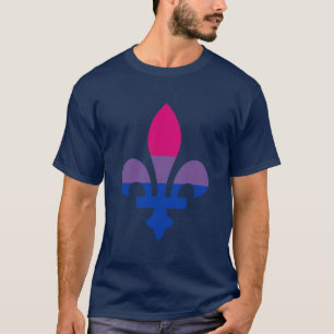 Fleur de lis T-Shirt à la fierté de la bisexualité