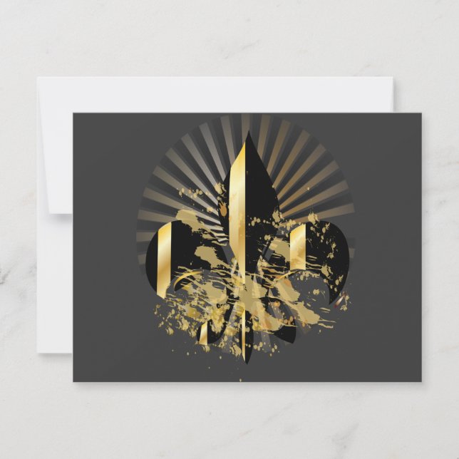 Fleur de Lis, texte personnalisable (Devant)