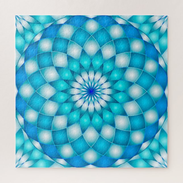 Fleur de Lotus d'abrégé sur mandala de puzzle (Vertical)