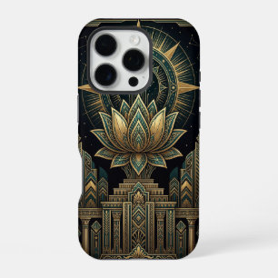 Fleur de Lotus Doré   Coque iPhone 16 Pro