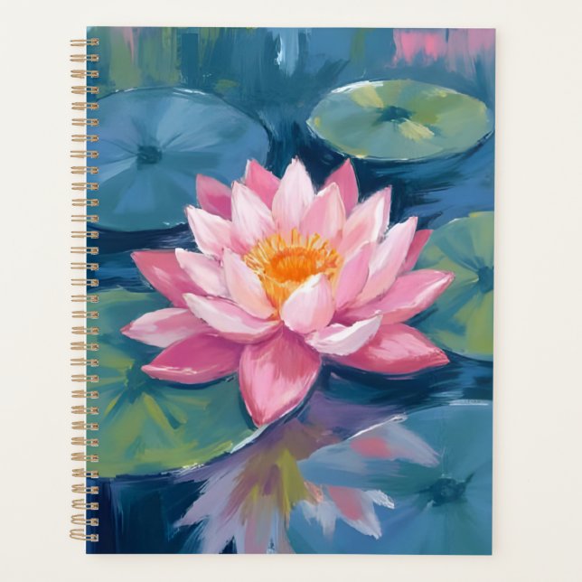 Fleur de Lotus Plateau de Nénuphar Aquarelle (Devant)