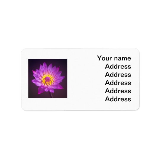 Fleur de Lotus pourpre Étiquettes D’adresse