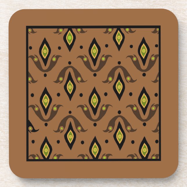 Fleur de lys Dessous de verre de liège, Brown, Noi (Devant)