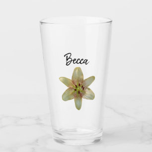 Fleur de Lys jaune tachetée Verre personnalisé