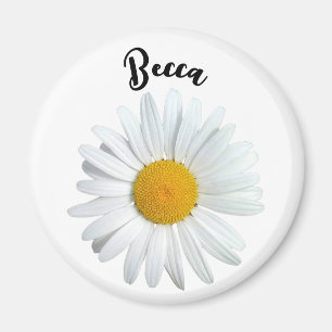 Fleur de marguerite blanche Perky Magnet personnal