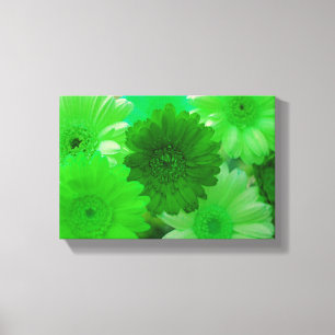 Fleur de marguerite verte toile murale Imprimer