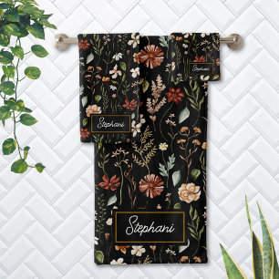 Fleur de Monogramme Aquarelle Vintage Floral