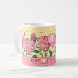 Fleur de naissance et Gem Juin Mug classique