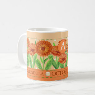 Fleur de naissance et Gem Octobre Mug classique