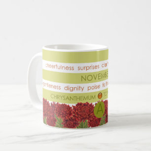 Fleur de naissance et Gem Strig Mug Novembre