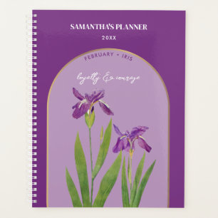 Fleur de naissance personnalisée Mois Février Iris