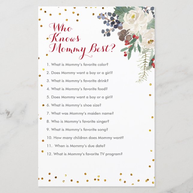 Fleur de Noël d'hiver qui connaît maman meilleur j (Devant)