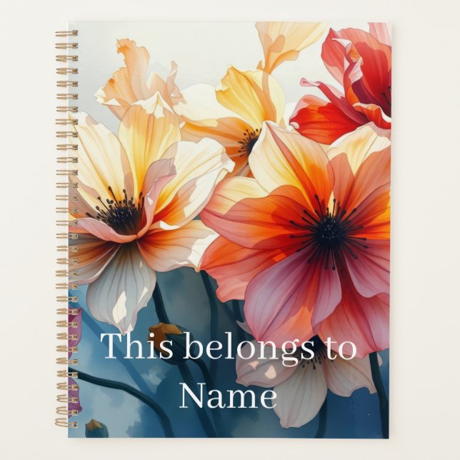 Fleur de nom personnalisé (Devant)