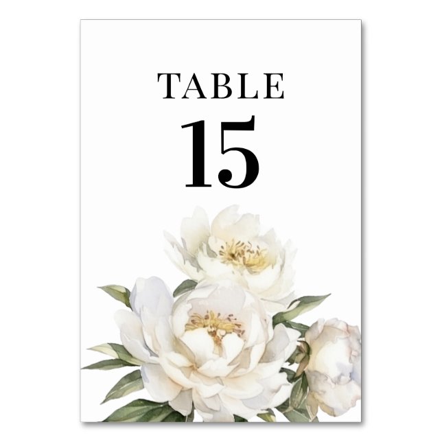 Fleur de Paeonia Table Numéro (Par défaut)