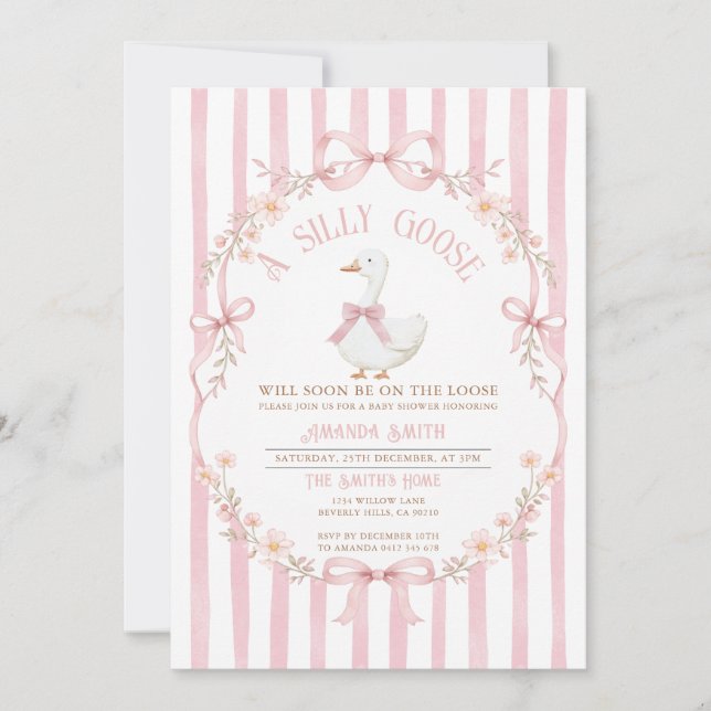 Fleur de Pâquerette Rose Invitation de Fête de Nai (Devant)