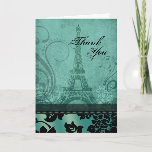 Fleur de Paris Tour Eiffel | turquoise Merci (Devant)
