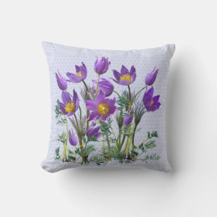 Fleur de pasque sur oreiller