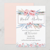 Fleur de pêche | Faire-part de mariage floral