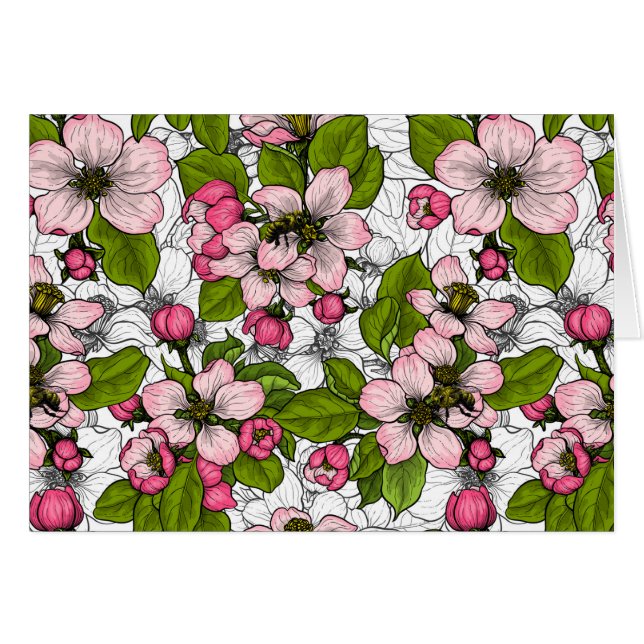 Fleur de pomme sur blanc (Devant horizontal)