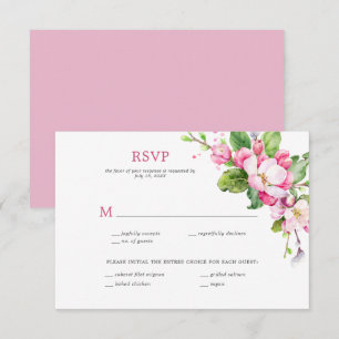Fleur de pommier rose et blanc RSVP