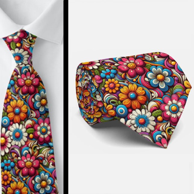 Fleur de Pouvoir Cravate Hippie pour le Cou (Créateur téléchargé)