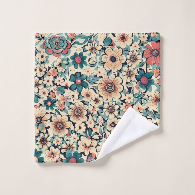 Fleur de printemps de Bohême (Gant de toilette)