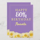 Faire-part D'anniversaire Modifiable Noir Pourpre Paillettes D'or