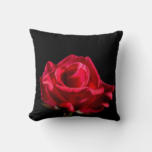 Fleur de rose rouge Coussin de fleurs florales