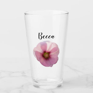 Fleur de Rose Trèfle Personnalisée en Verre