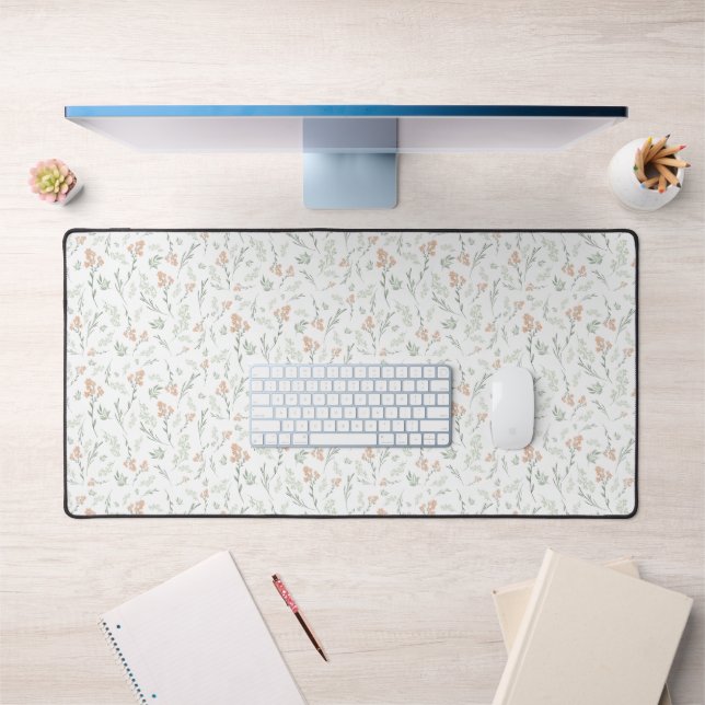 Fleur de sauvage à l'aquarelle sauge (Bureau 1)