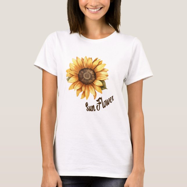 Fleur de soleil rayonnante fleurit T-shirt femme T (Devant)