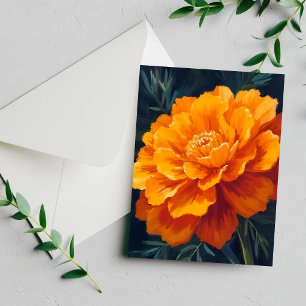 Fleur de Souci Carte Peinte Florale Aquarelle