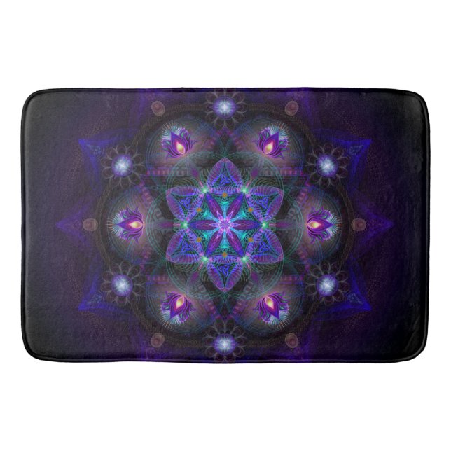 Fleur de tapis de bain de mandala de la vie (Devant)