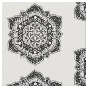 Fleur de tissu de mandala de la vie