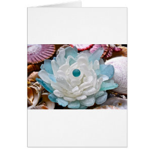 Fleur de verre de mer blanc