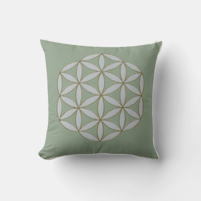 Fleur de vie Coussin Motif géométrique (Recto)