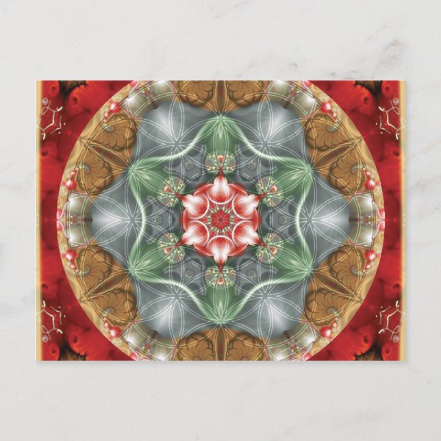 Fleur de vie Mandala 2 Cartes (Devant)