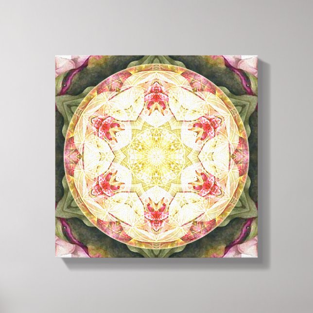 Fleur de vie Mandala 6 toile enroulée Imprimer (Recto)