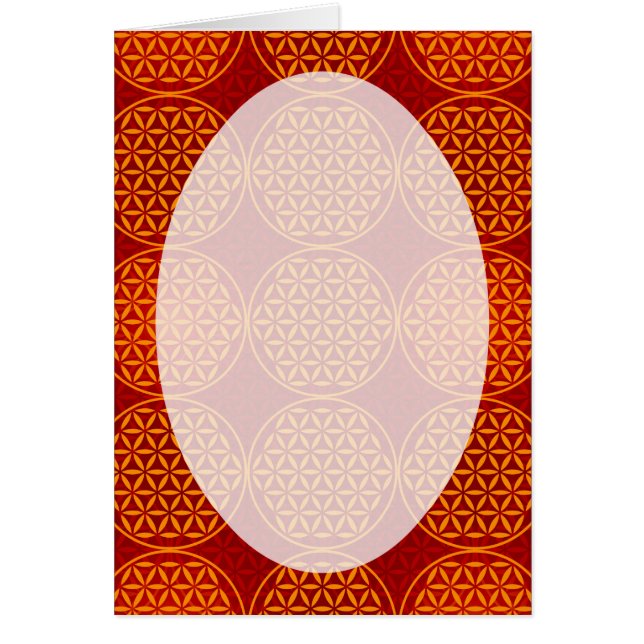 Fleur de vie - motif de timbre - orange rouge (Devant)