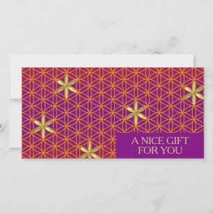 FLEUR DE VIE - motif or rouge