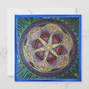 Fleur de vie peinte à la main - mandala d'art sacr
