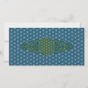 Fleur de vie - vintage XI timbre motif