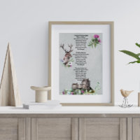 Fleur d'Écosse Lyrics Glossy Poster