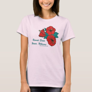 Fleur d'état d'Hawaï, T-shirt de ketmie
